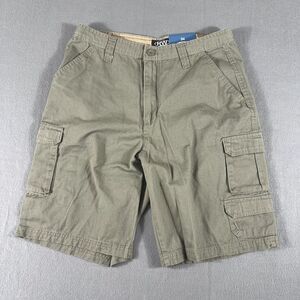 Rugged Wear Shorts Mens 34 Green‎ Mid Rise Cargo Pockets Workwear Outdoor NEW